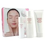 Shiseido The Skincare Moisturizing 1-2-3 Kit Extra Gentle Cleansing Foam 2.8oz + Hydro-Nourishing Softener 3.3oz + Day Moisture Protection SPF 15 1oz