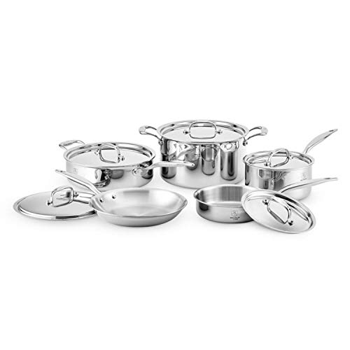 Heritage Steel 10 Piece Cookware Set Made in USA Titanium