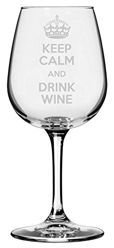 Keep Calm and Drink Wine Etched All Purpose 12.75oz Libbey Wine Glass