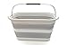 SAMMART 23.8L (6.2Gallon) Collapsible Rectangular Handy Basket/Bucket (Grey)
