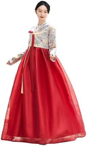 Amazon.com: Korean Hanbok Dress Korean Traditional Modern Hanbok High Waist Dress  Bride Wedding Hanbok Dress (6 Slices of Skirt, 2) : Clothing, Shoes &  Jewelry