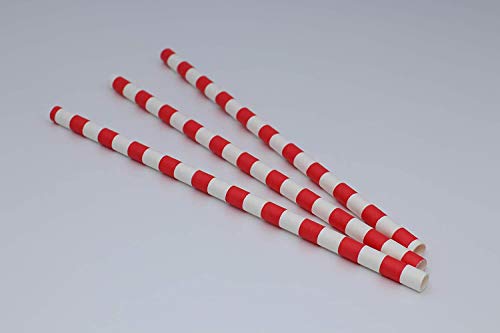JSM Papierstrohhalme 25 Stück - 210 mm x Ø8 mm -Einweg-Trinkhalme - biologisch abbaubar, umweltfreundlich und… – Bild 3