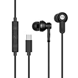 Dnifo USB Type C Earphones, USB C Headphones Wired in-Ear Noise Cancelling Earbuds Compatible with Google Pixel 2/2XL/3/3XL/4/4XL, Huawei, HTC, Essential, Samsung note10/10+ and More USB C Devices