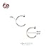 Forbidden Body Jewelry Nose Rings Hoop, Hoop Nose Ring, Nose Ring Hoop, Surgical Steel Comfort Fit Nose Ring Hoop/Silver Tone and Rose Gold Tone 22G (8mm) 2 Pcs