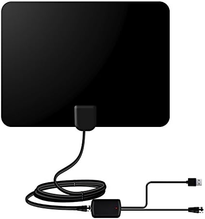 Indoor HDTV Antenna, Dreamore 50-Mile Amplified Digital TV Antenna with Detachable Amplifier Signal Booster and High Performance Coaxial Cable