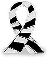 Zebra Print Ribbon Lapel Pin (Retail)