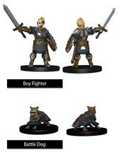 Wizkids Wardlings Boy Fighter with Battle Dog painted fantasy miniatures set WZK73320