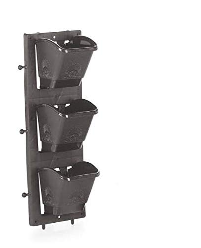 woxxin Creeper Wall Planter Garden Panel Set (1 Frame + 3 Pots) Plant Container Set (Plastic).(Multicolor)