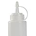 CHILDHOOD 8 oz Squeeze Squirt Condiment Bottles with Cap - Transparent Plastic - for Ketchup Salad dressing Mustard Olive Oil set of (2)