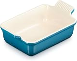 Le Creuset Heritage Rectangular Stoneware Dish 19 cm Deep Teal 1.1L