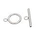 VALYRIA 10 Sets Stainless Steel Toggle Clasps Connectors Jewelry Findings Silver Tone