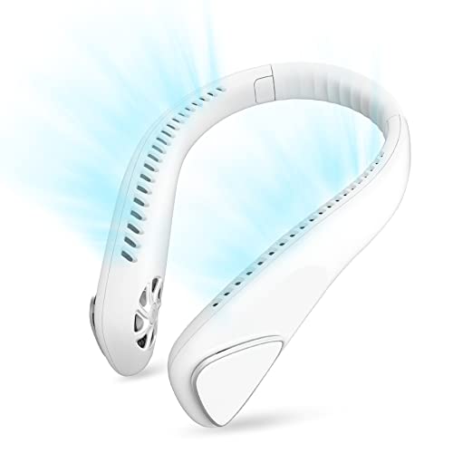 Kternay Bladeless Neck Fan 360° Cooling - 6000mAh Portable Personal Fan 3 Speeds, Hands-Free Fans Battery Operated Rechargeable