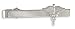 Forge Caduceus Emblem Tie Bar MD Doctor Gift (Silver Tie Bar)