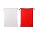 Oumai 27”x19 Bags with Drawstring Personalized Canvas Santa Sack Bags, Stocking Stuffers Decorations (2 Pack)
