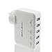 ZeroLemon 40W 5-Port Family-Sized Desktop USB Charger with SuperCharge Technology for iPhone 6/6s; iPad Air mini; LG V10, LG G4, Galaxy S6 S5; Note 4; the new HTC One (M9); Nexus 6P and More (White)