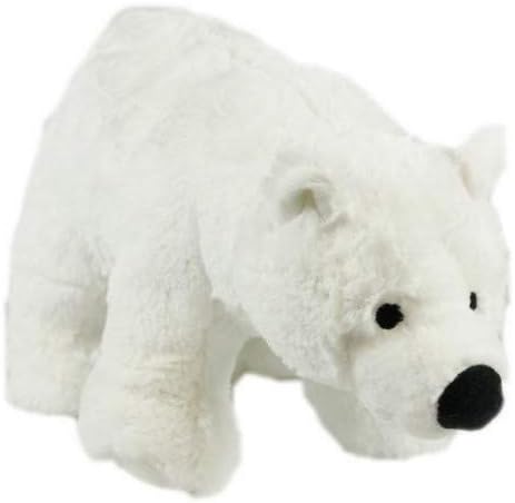 Animal Instincts Snow Mates Perdita Polar Bear, Squeaky Soft Plush Chew Companion Dog Toy - Small