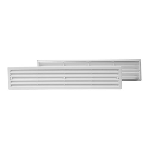 Black Door Air Vent Grille 450 x 92mm / 17.7 x 3.6inch, ten Sided Ventilation Pover, astic