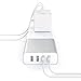Satechi Aluminum 4-Outlet Home/Office Power Strip with 4.5 ft. Cord and 4 USB Charging Ports for iPhone 6 Plus/6/5S/5C/5/4S, iPad Air/Mini Retina/3/2/1 (Silver)