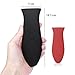 BoomYou Silicone Hot Handle Cover / Heat Protecting Silicone Hot Handle Holder, Red and Black, 4 Packs