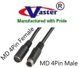 SuperEcable - 20859 - 3 PCS / PACK - 10 Ft S VIDEO Extension Cable, Mini Din 4 PIN Male S-VIDEO Cable Cord For HDTV LCD Plasma DVD and DV (M - F)