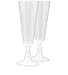 50 Plastic Champagne Flutes | 5.5 oz. Clear Hard Disposable Party & Wedding Cups | Premium Heavy Duty Fancy Champagne Flute (50-Pack) by Bloomingoods