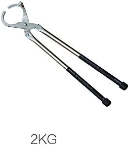 2KG 3KG 5KG 8KG Stainless Steel Tong Clamp Crucible Pliers Holder for Gold Melting Furnace (Hold 2KG Crucible)