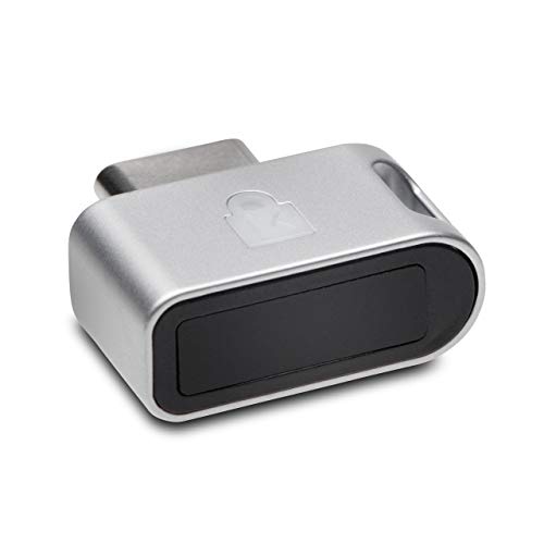 Kensington Fingerprint Key -VeriMark Guard USB-C Fingerprint Key, Biometric Key for Laptops, Tablets, iPads, & Notebooks - Protects Laptop & Supports Windows, Chrome, macOS and iOS (K64709WW), Silver