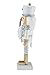 Clever Creations Silver Soldier 10 Inch Traditional Wooden Nutcracker, Festive Christmas Décor for Shelves and Tables