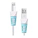 TUDIA [Klip] Snap On Charging Cable Cord Saver Protector Compatible with iPhone, iPad, iPod - Blue