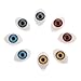 4 Color 8pcs Oval Hollow Back Plastic Eyes For Doll Mask DIY 6mm