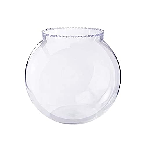 SHOBHANA ENTERPRISES Crystal Clear Glass Fish or Terrarium Round Bowl (8 inches) Amazon.in