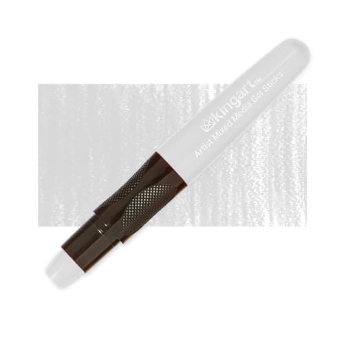 KINGART GS016-1 Mixed Media Gel Stick Crayon, White