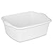 Sterilite 12-Quart Dish Pan, White, 12-Pack
