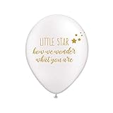 Little Star, How We Wonder What You Are, White Balloons, Gender Reveal Party, Gender Reveal Balloons, Twinkle Twinkle, Gender Reveal Party Decorations, Set of 3