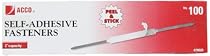 ACCO Economy Self-Adhesive Fastener, 2-Inch Capacity, 2 3/4-Inch Prong to Prong, Box of 100 (A7070020)