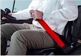 Click Here to See More Images Red Retractable Forklift Replacement Seatbelt w/ Hardware