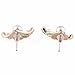 Ownsig Girls Lovely Crystal Faux Pearl Ear Stud Front and Back Earbob