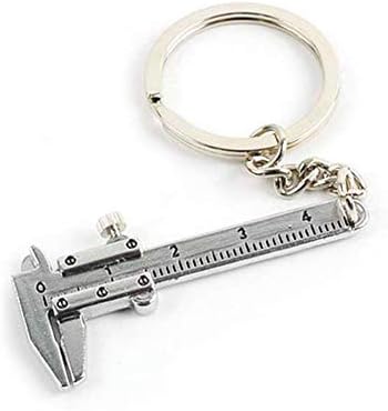 QWDEWFDEW Vernier Calliper Portable Measuring Gauging Tools Mini Key Ring Calipers Special Simulation Model Slide Ruler Vernier Caliper Key Chain Key Ring