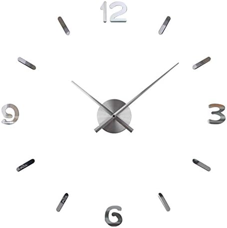 WALL CLOCK - MIRROR 3D Frameless Large Stickers Clocks Style Watches Hours DIY Room