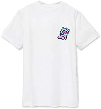 BT21 Shirt, Kpop Home for BTS Bangtan Boys Tshirt BT21 Cartoon v Suga Same Harajuku Short Sleeve Shirt Nighty for Men Women