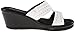 Skechers Cali Women's Rumblers Band Slide Wedge Sandal,White,8 M US