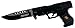 8" Black Police Gun Style Assisted Opening Knife