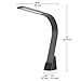 Lumesty 30068N/A Phoenix LED Integrated Desk Lamp, Matte Graphite Finish, Integrated Phone Holder, 2 Fast Charging 2.1A USB Ports, On/Off/Dimmable Touch Switch, 2.25