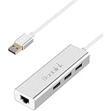 USB 3.0 HUB - Badalink Premium 3 Port Aluminum USB 3.0 with RJ45 10/100/1000 Gigabit Ethernet Adapter Converter LAN Adapter for Apple Macbook Pro Air, iMac, Mac Mini, ChromeBook Pixel, Surface Pro