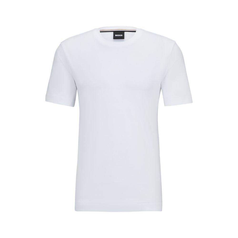 BOSS Hugo Men’s Tiburt Short Sleeve Crewneck T-Shirt Shirt, White, XXXL