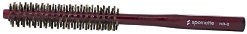 Spornette Mini Styler Boar Bristle 3/4 inch Round Brush #HB-2 for Blowouts, Volume, Styling, Finishing, Curling & Setting Short, Curly, Wavy, Straight, Thick, Normal or Thin Hair on Men & Women