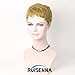 RUISENNA Short Blonde Pixie Cut Human Hair Wigs for Women Brazilian Human Hair Wigs Short Blonde Natural Straight Wigs