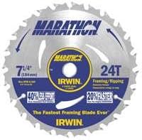 IrwinProducts Circ Saw Blade 7-1/4 Frame/Rip, Sold as 1 Carat