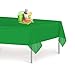 Green 12 Pack Premium Disposable Plastic Tablecloth 54 Inch. x 108 Inch. Rectangle Table Cover By Dluxware