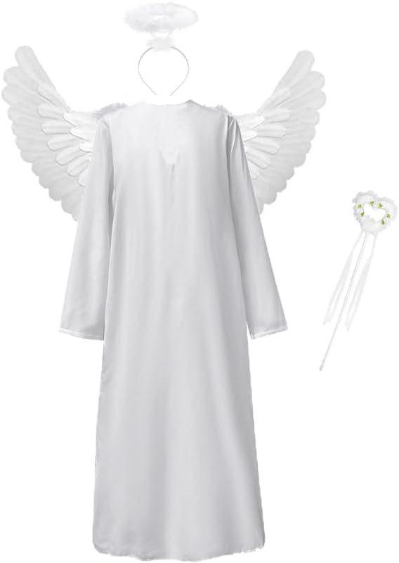 Amazon.com: Cutecrop 4 Pcs Angel Costume Set Include Angel Feather
